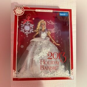 Barbie 2013 Holiday 25th Anniversary Collector Doll NRFB Walmart Excl.  W/Gift